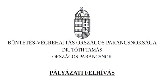 Pályázatot hirdet a büntetés-végrehajtás országos parancsnoka roma fiataloknak